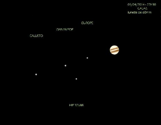 Jupiter à la 60mm
