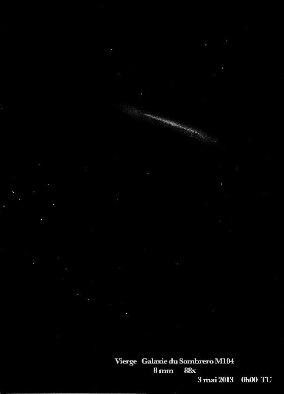 M104 galaxie du sombrero '