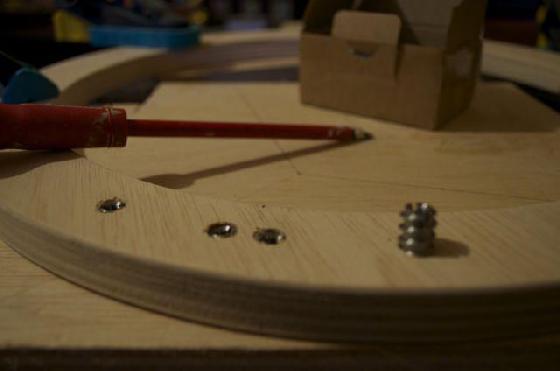 mise en place des inserts filetés