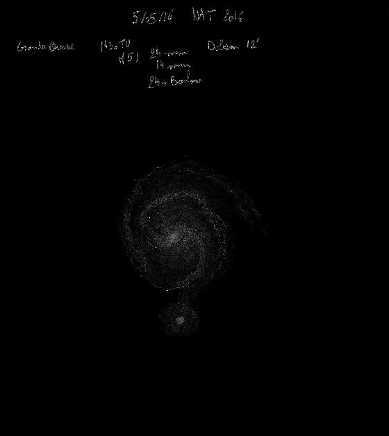 M51 couleur inversée NAT 2016