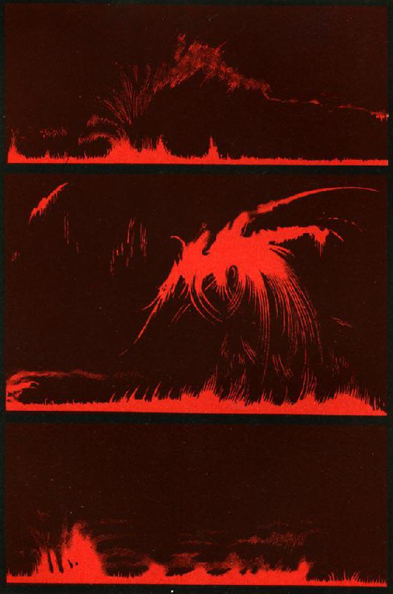litho 1877 Protubérances solaires en décembre 1871