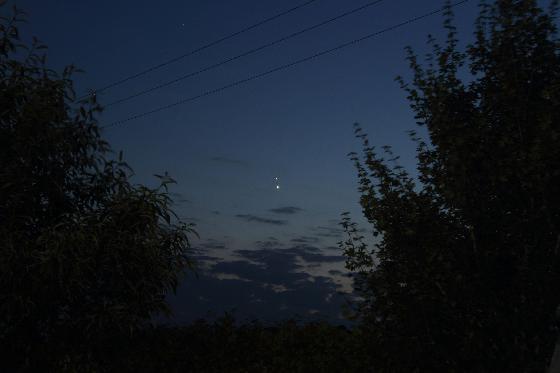 conjonction Vénus - Jupiter 2eme jour conjonction Vénus - Jupiter 2eme jour