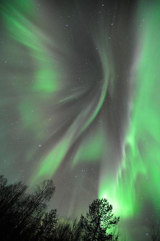 Aurore en Norvege, region de Tromsoe
