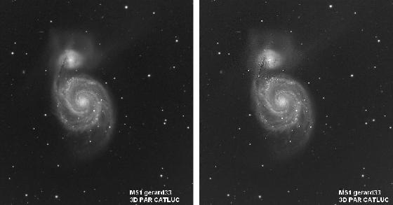 M51 de Gérard33 en 3D louchée version 2 M51 de Gérard33 en 3D louchée version 2