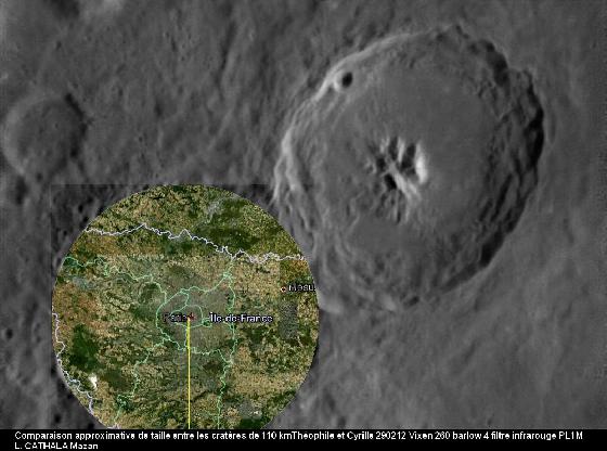 Comparaison région de Paris avec la Lune Comparaison région de Paris avec la Lune