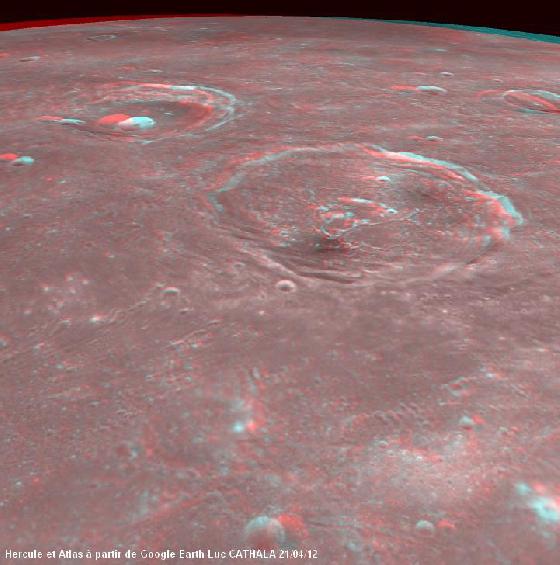 Hercile et Atlas 3 D Anaglyphe Google Earth Hercile et Atlas 3 D Anaglyphe Google Earth