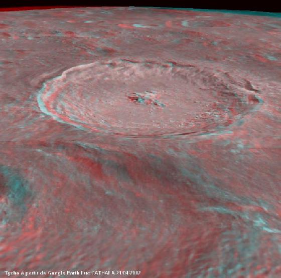Tycho 3 D Anaglyphe Google Earth Tycho 3 D Anaglyphe Google Earth