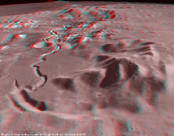 Rima Hadley avec Google Earth Anaglyphe 1 Rima Hadley avec Google Earth Anaglyphe 1