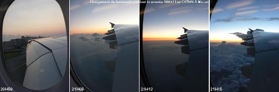 A380 Changement de luminosité pendant la montée A380 Changement de luminosité pendant la montée