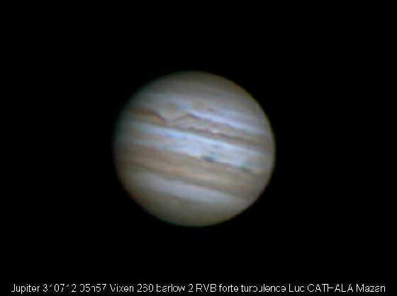 Jupiter du 310712 Vixen 260 barlow 2 flea3 Jupiter du 310712 Vixen 260 barlow 2 flea3