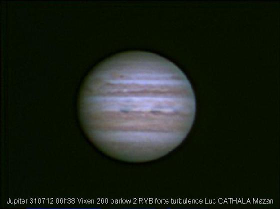Jupiter du 310712 Vixen 260 barlow 2 flea3 Jupiter du 310712 Vixen 260 barlow 2 flea3