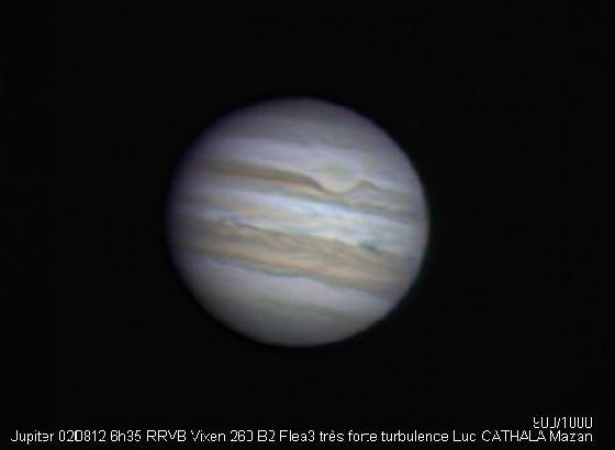 Jupiter du 020812 RRVB Vixen 260 barlow 2 Jupiter du 020812 RRVB Vixen 260 barlow 2