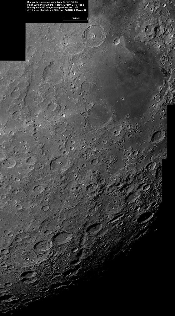 03/10/12 Une partie du sud-est de la Lune Mosaïque Vixen 260 Version 2 03/10/12 Une partie du sud-est de la Lune Mosaïque Vixen 260 Version 2