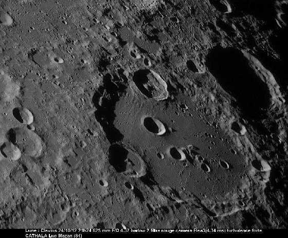 Lune Clavius du 24/10/12 au 625mm+barlow2 Lune Clavius du 24/10/12 au 625mm+barlow2