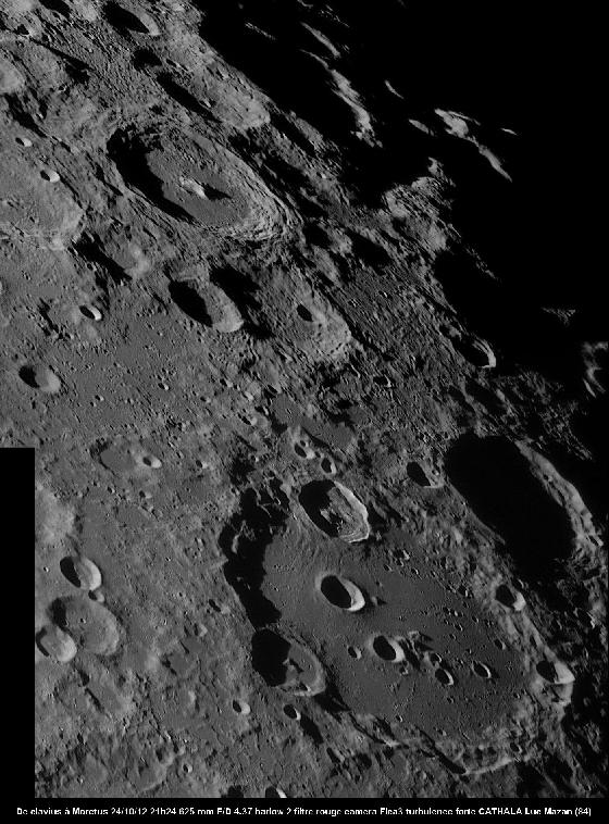 Lune de Clavius à Moretus du 24/10/12 au 625mm+barlow2 Lune de Clavius à Moretus du 24/10/12 au 625mm+barlow2