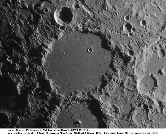 Lune 18/04/13 625 mm Ptolémée Luc CATHALA Lune 18/04/13 625 mm Ptolémée Luc CATHALA