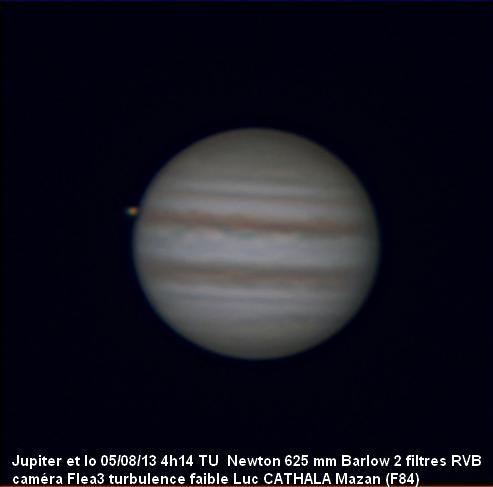 Jupiter du 05/08/13 au 625 mm Jupiter du 05/08/13 au 625 mm