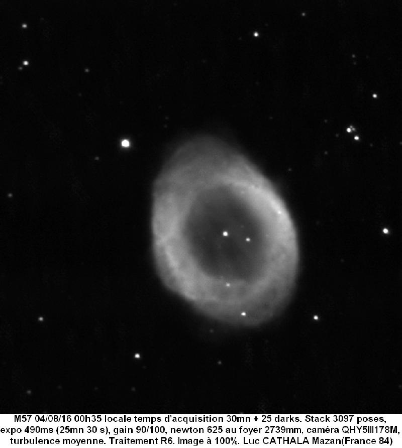M57 au 625 mm au foyer 2739mm 04/08/16 490 ms gain 0/100 M57 au 625 mm au foyer 2739mm 04/08/16 490 ms gain 0/100