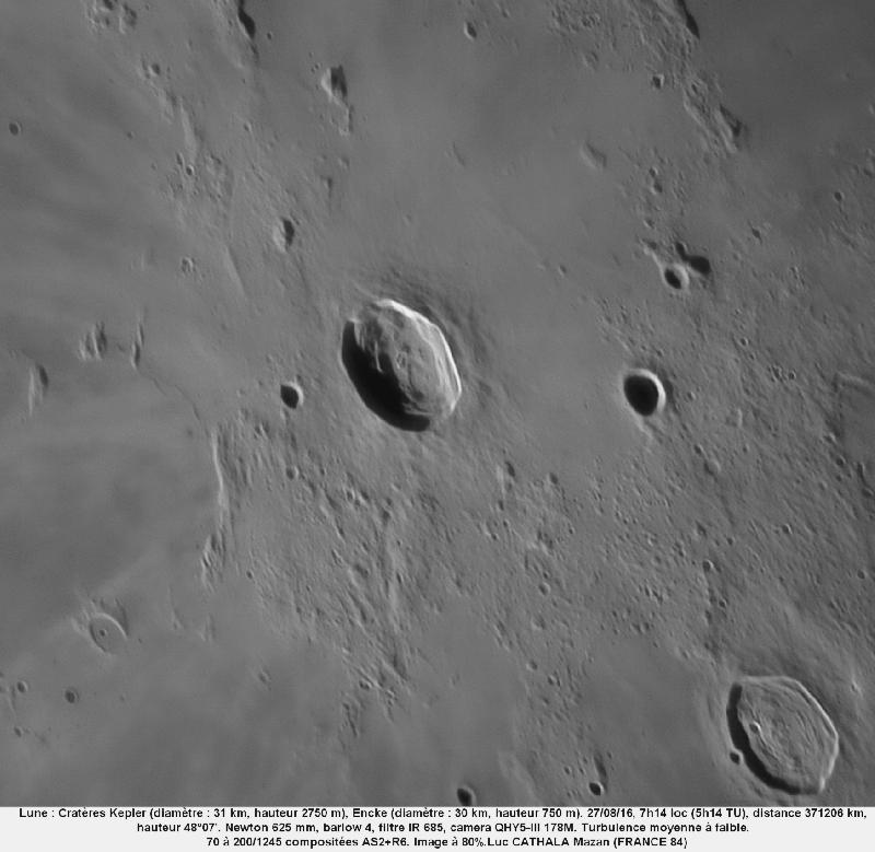 Lune Kepler et Encke 27/08/16 625 mm B4 IR685 OMBRES Lune Kepler et Encke 27/08/16 625 mm B4 IR685 OMBRES