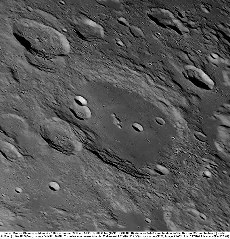 Cratère Cleomedes 16/11/16 625mm barlow 3 IR685 100% Luc CATHALA Cratère Cleomedes 16/11/16 625mm barlow 3 IR685 100% Luc CATHALA