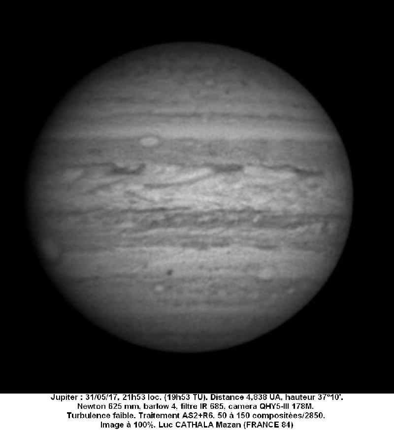 Jupiter 31/05/17 625mm barlow 4 IR685 100% Luc CATHALA