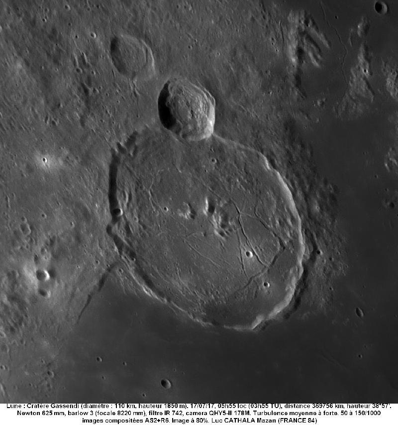 Cratère Gassendi 17/07/17 625mm barlow 3 IR742 Luc CATHALA
