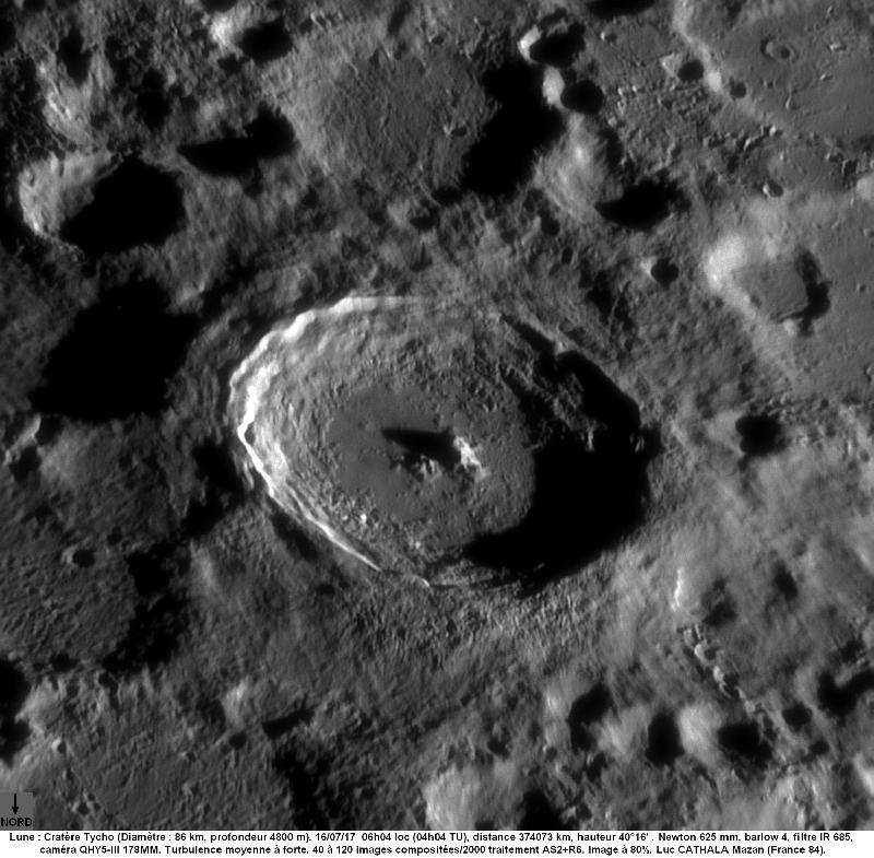 Cratère Tycho 16/07/17 625 mm barlow 4 IR685 80% Luc CATHALA 2 Cratère Tycho 16/07/17 625 mm barlow 4 IR685 80% Luc CATHALA 2