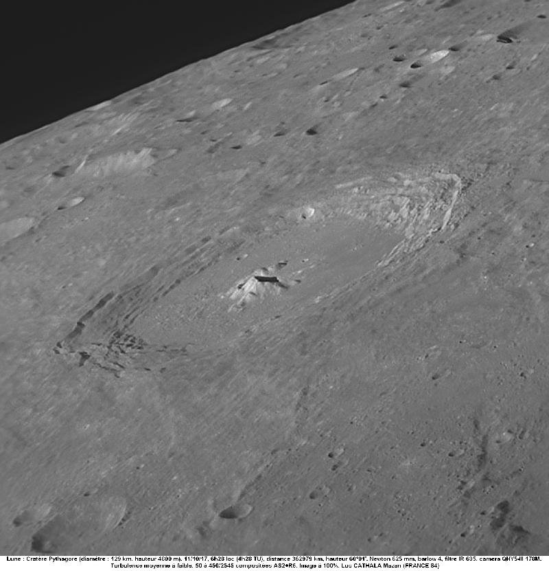 Cratère Pythagore 11/10/17 625 mm barlow 4 IR685 100% Luc CATHALA
