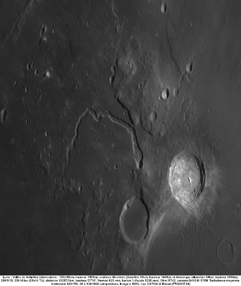 Vallis Schröter 29/01/18 625mm barlow 3 IR742 Luc CATHALA 100% Vallis Schröter 29/01/18 625mm barlow 3 IR742 Luc CATHALA 100%