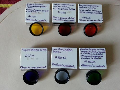 Lot de 6 filtres colorés