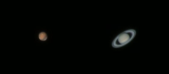Mars et Saturne au Newton 150mm Mars et Saturne au Newton 150mm