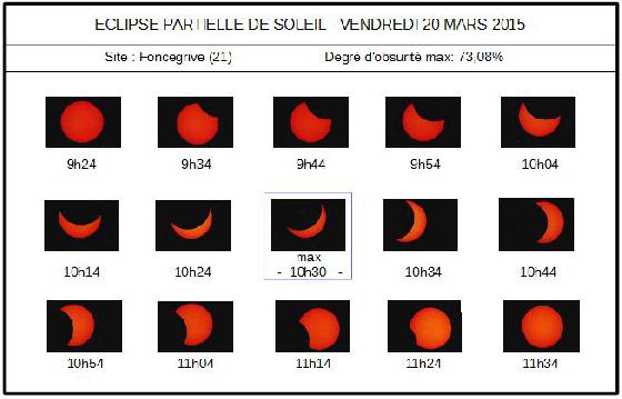 Eclipse 20 mars 2015 Eclipse 20 mars 2015