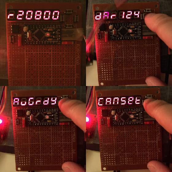 Quelques modes de ma télécommande Arduino