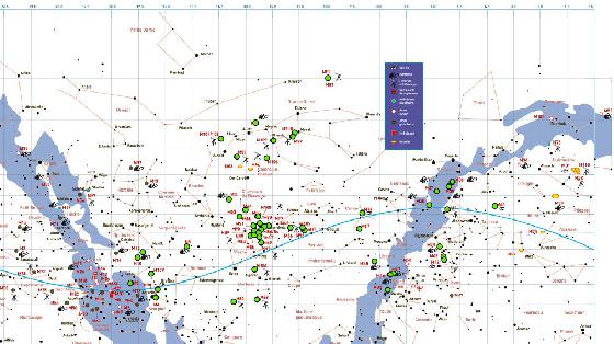 Carte des messiers que j'ai photographiés Carte des messiers que j'ai photographiés