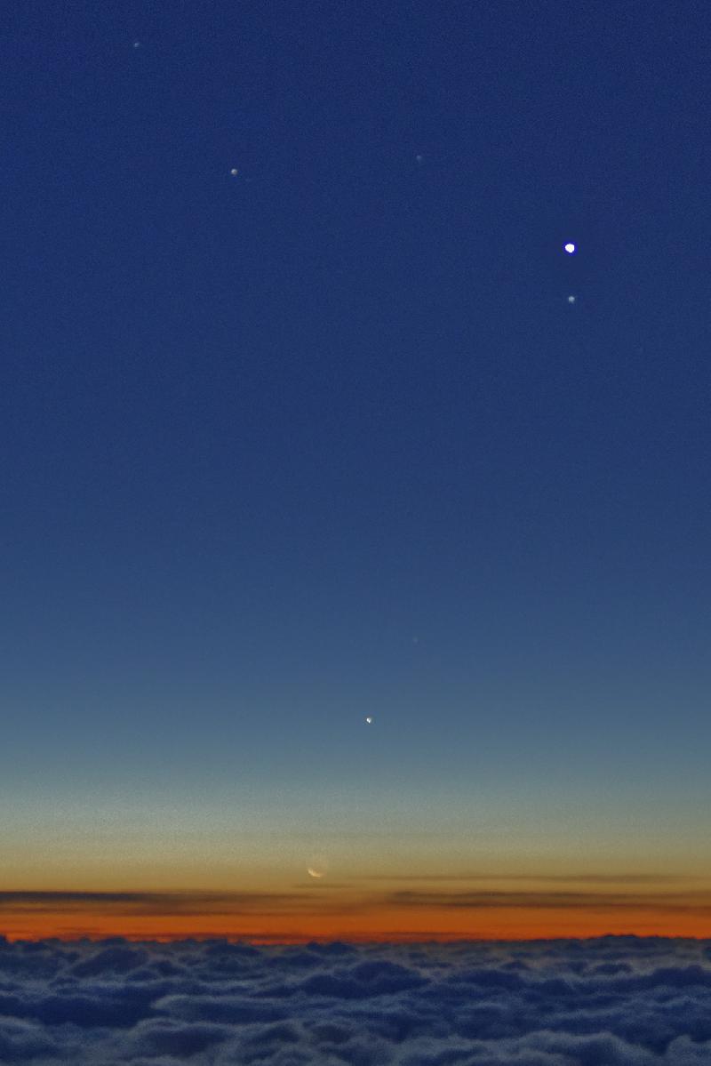 170918 - Alignement Lune Mercure Mars Venus - Regulus 170918 - Alignement Lune Mercure Mars Venus - Regulus