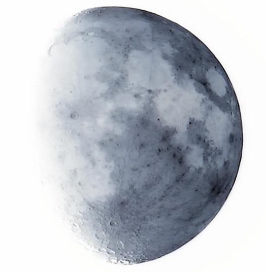 Lune gibbeuse croissante en négatif Lune gibbeuse croissante en négatif