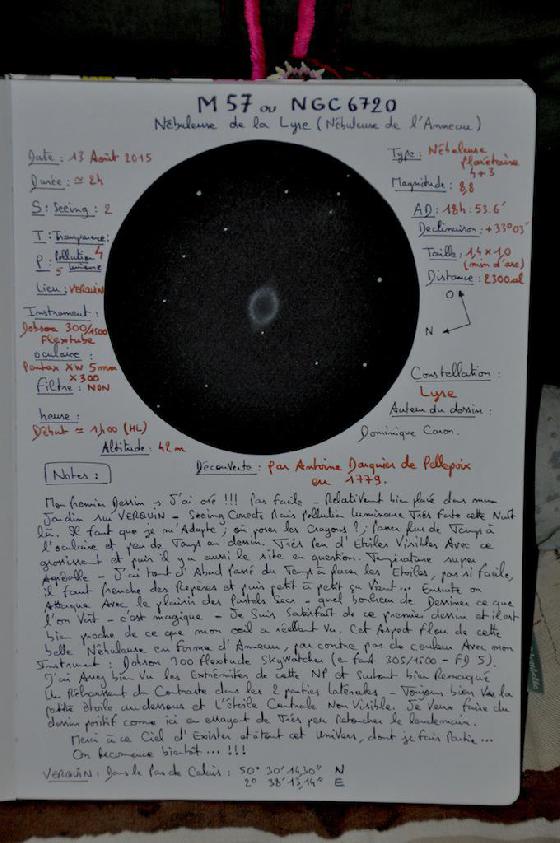 Fiche d'Observation M 57