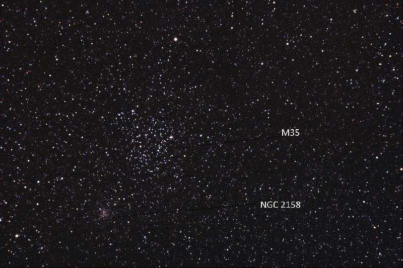 M35 et NGC 2158 annotée M35 et NGC 2158 annotée