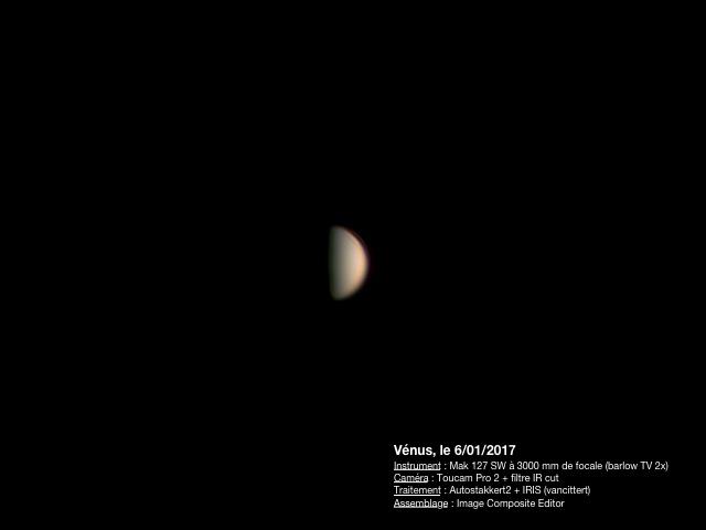 Vénus, le 6/01/2017 Vénus, le 6/01/2017