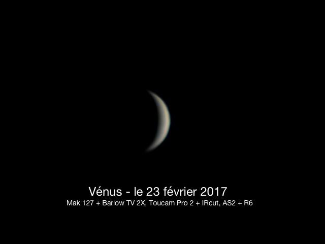 Vénus, le 23/02/2017 Vénus, le 23/02/2017