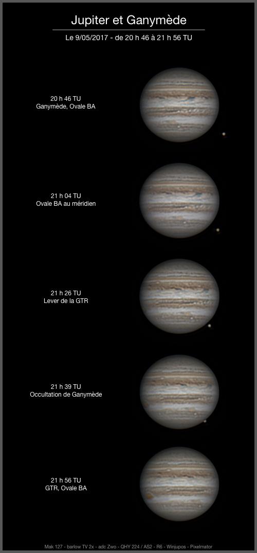 Jupiter et Ganymede, le 9 mai 2017 - Planche
