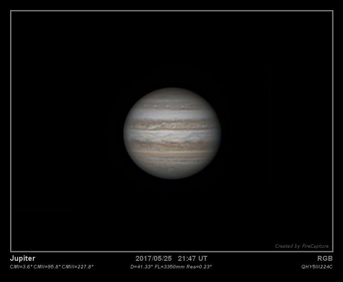 Jupiter, le 25 mai 2017
