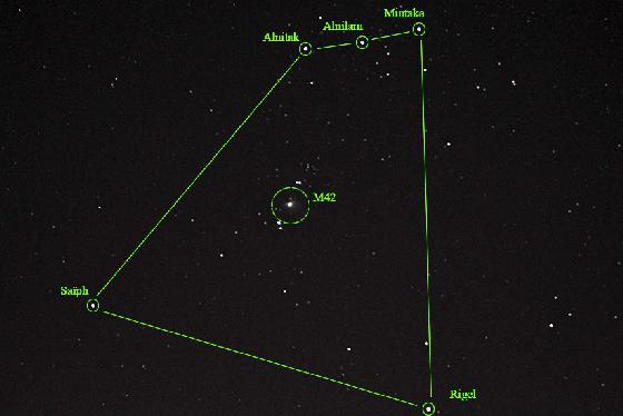 bas de la constellation d'Orion bas de la constellation d'Orion