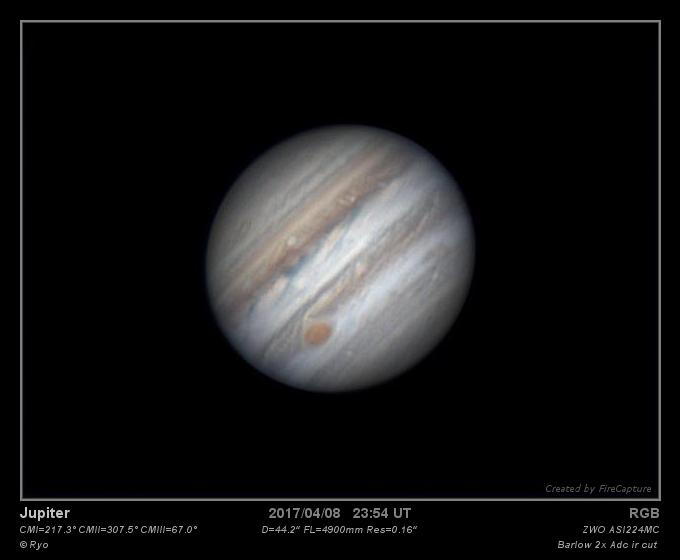 Jupiter du 09/04/2017 Jupiter du 09/04/2017