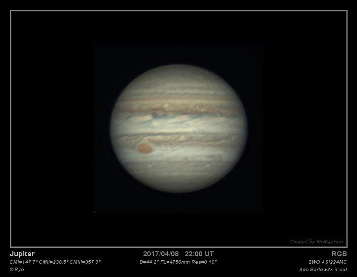 Jupiter du 09/04/2017 Jupiter du 09/04/2017