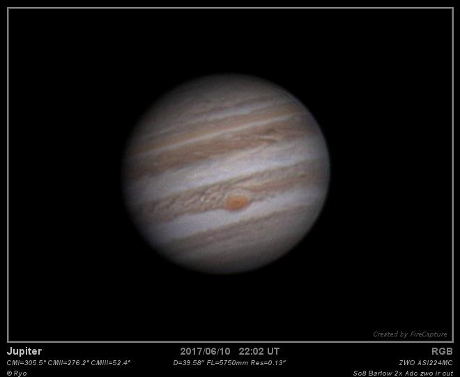 Jupiter du 10/06/2017 Jupiter du 10/06/2017