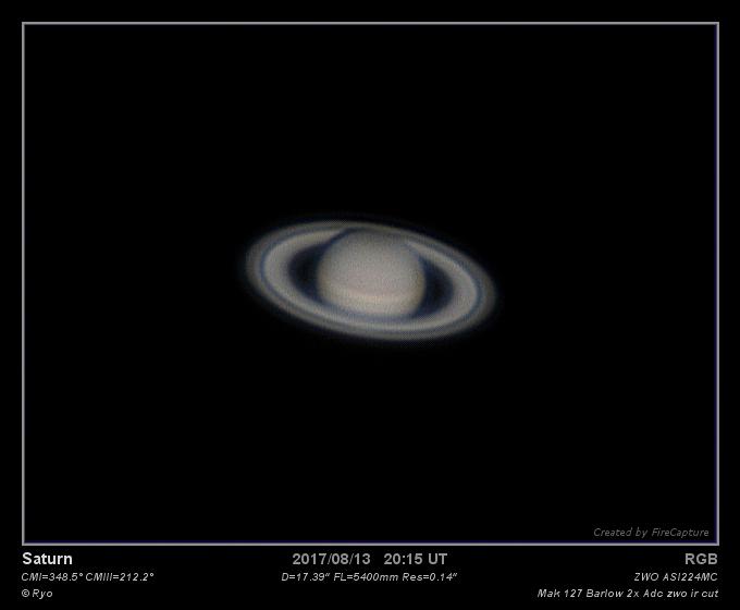 Saturne du 13/08/2017 Mak 127 Saturne du 13/08/2017 Mak 127