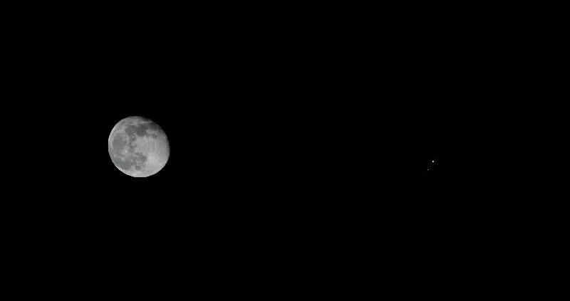 Rapprochement Lune-Jupiter 14-03-2017 Rapprochement Lune-Jupiter 14-03-2017