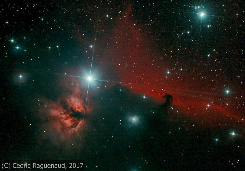Alnitak, Horsehead nebula, Flame nebula Alnitak, Horsehead nebula, Flame nebula