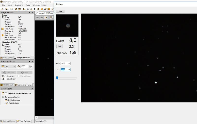 LiveView FWHM Flou